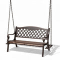 hangbank van metaal en hout voor buitengebruik 180 x 60 x 80cm