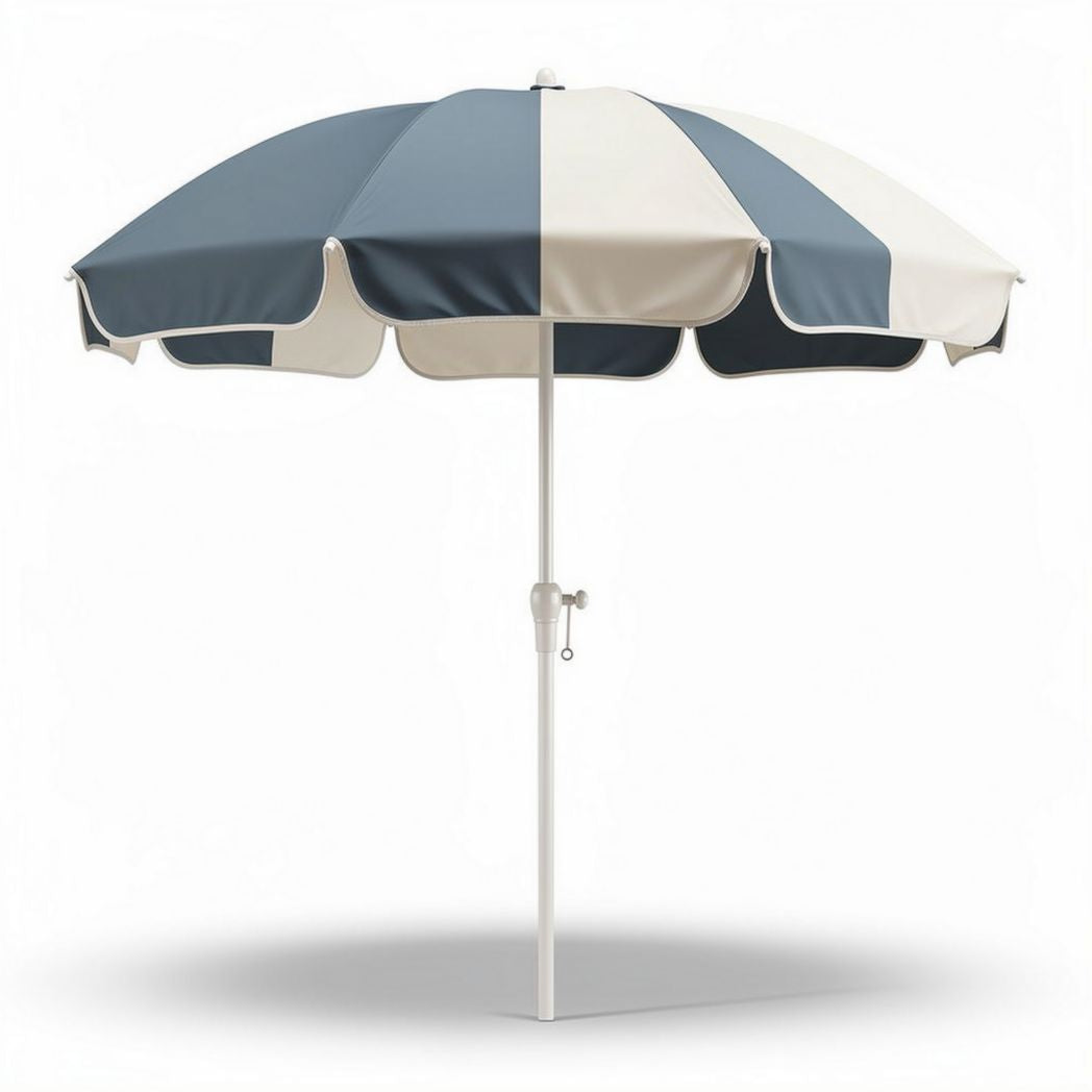 Parasol blauw en wit 240 x 240 x 250cm met verstelbare steel