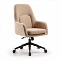 Bureaustoel met stoffen bekleding in lichtbruin en verstelbare hoogte 60 x 60 x 90cm