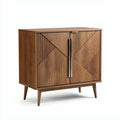 Houten kast met dubbele deuren en een afmeting van 80 x 40 x 75cm
